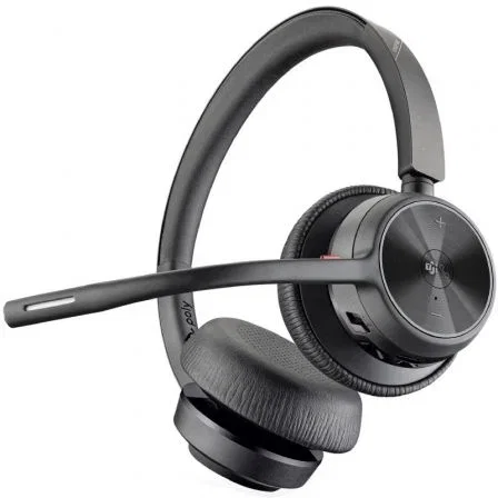 Poly Voyager 4320 UC Wireless Headset con Soporte de Carga, USB-A, Negro